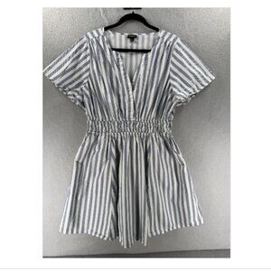 Torrid Skater Dress Womens 1X Blue Pockets Modern Prep Coastal Grandma Coquette